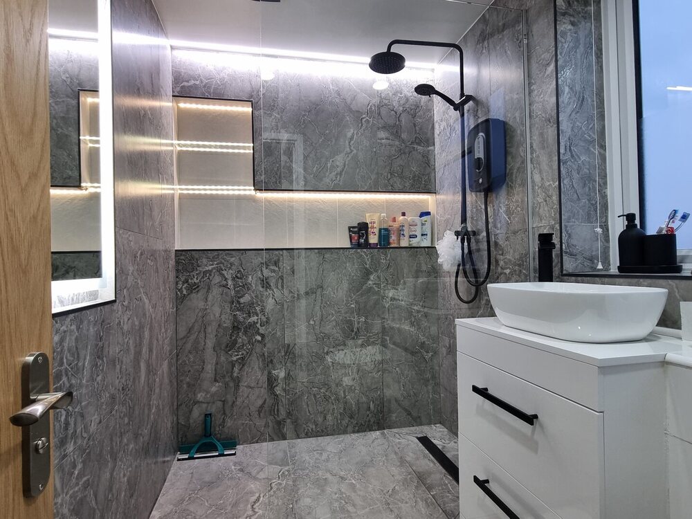 Completed bathroom renovation