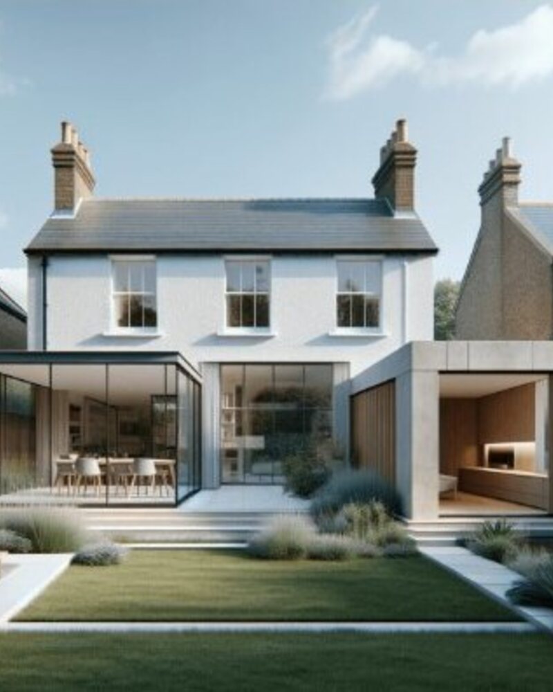 Architectural visualisation of a house extension