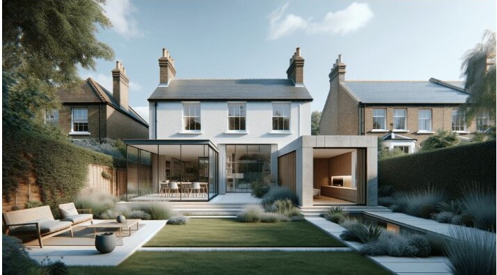 Contemporary glazed house extension