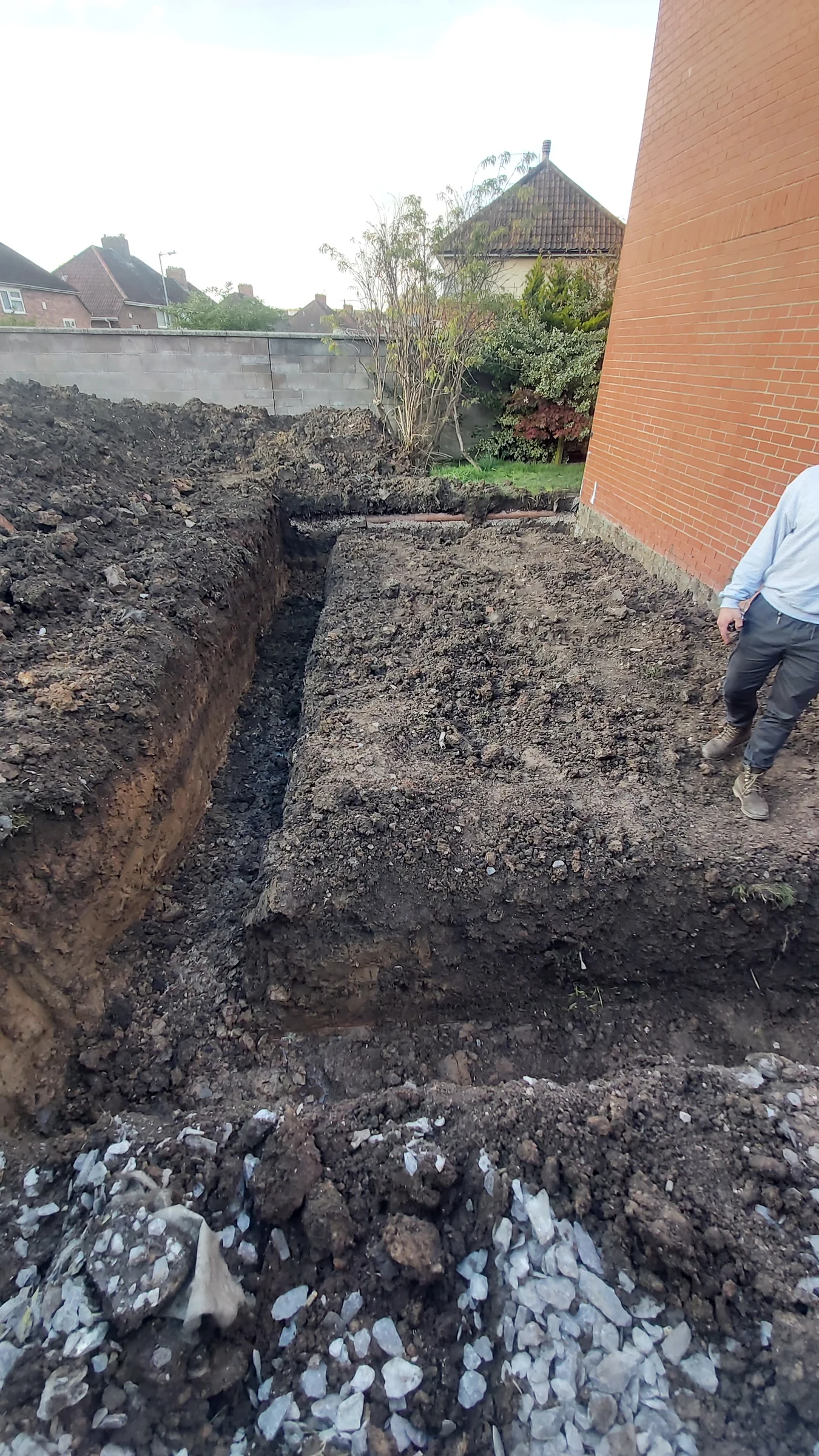 Foundation excavation in Bedminster, Bristol