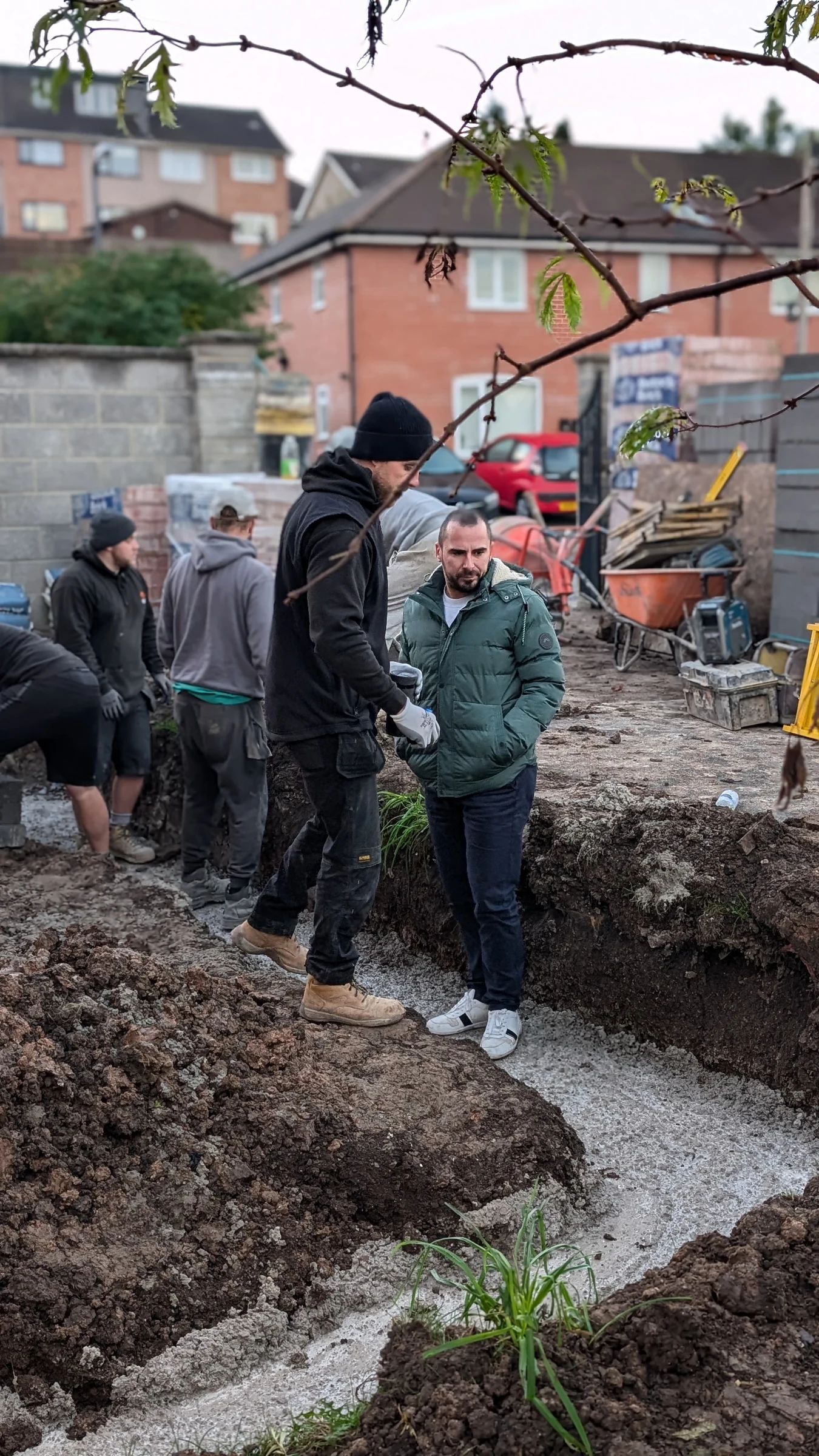 Work on the foundations in Bedminster, Bristol