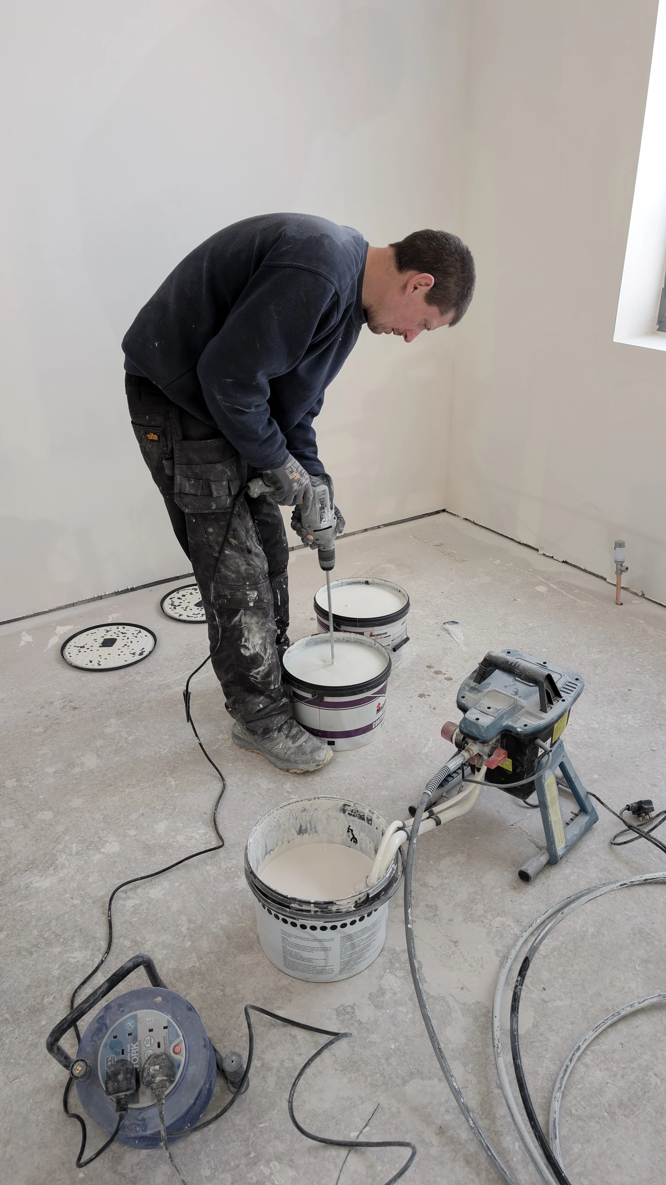 Preparing the floor surface in Bedminster, Bristol