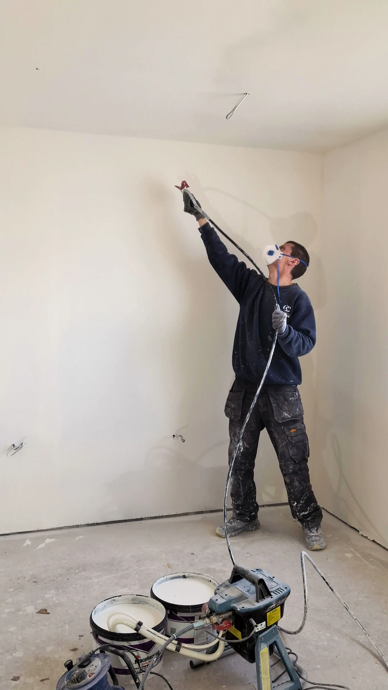 Decorating the walls in Bedminster, Bristol