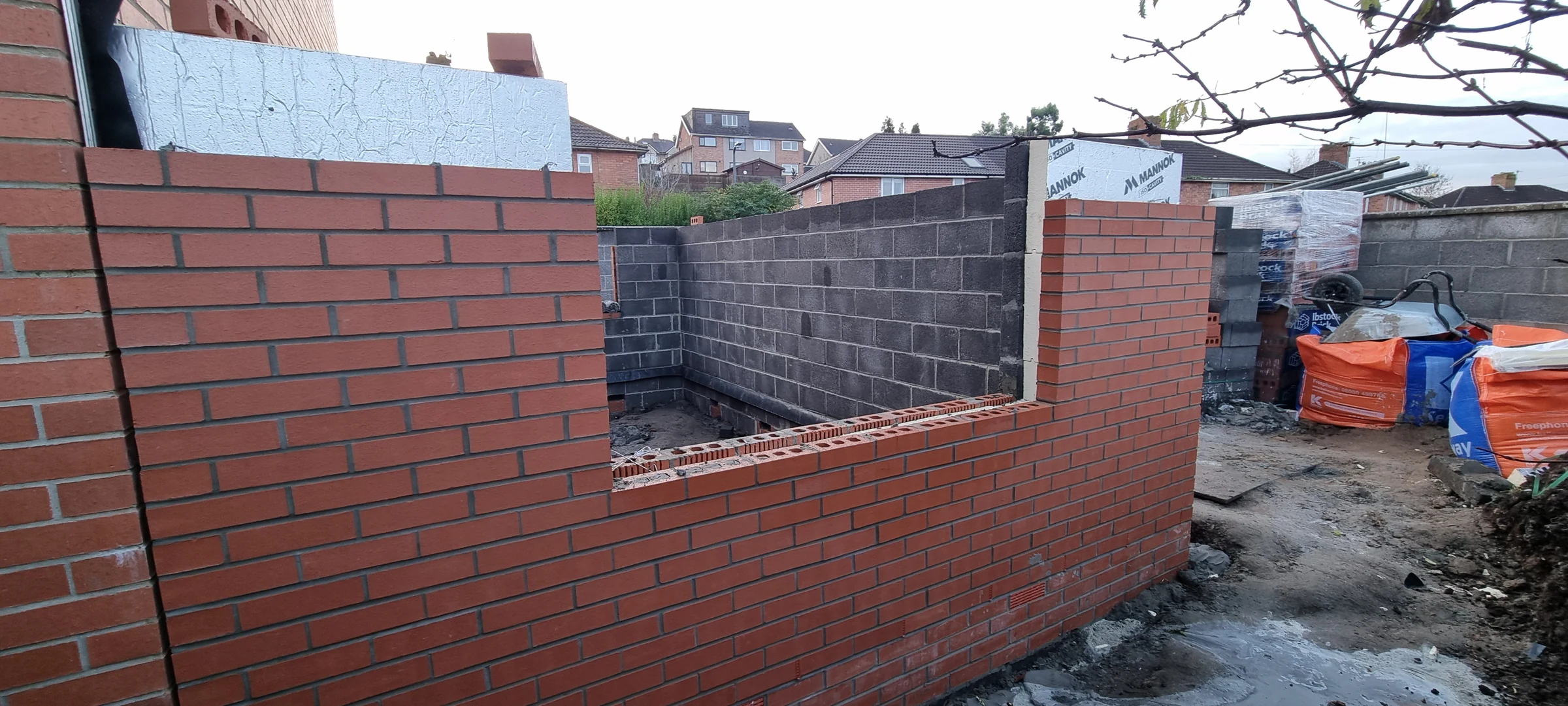 Brickwork and window opening in Bedminster, Bristol