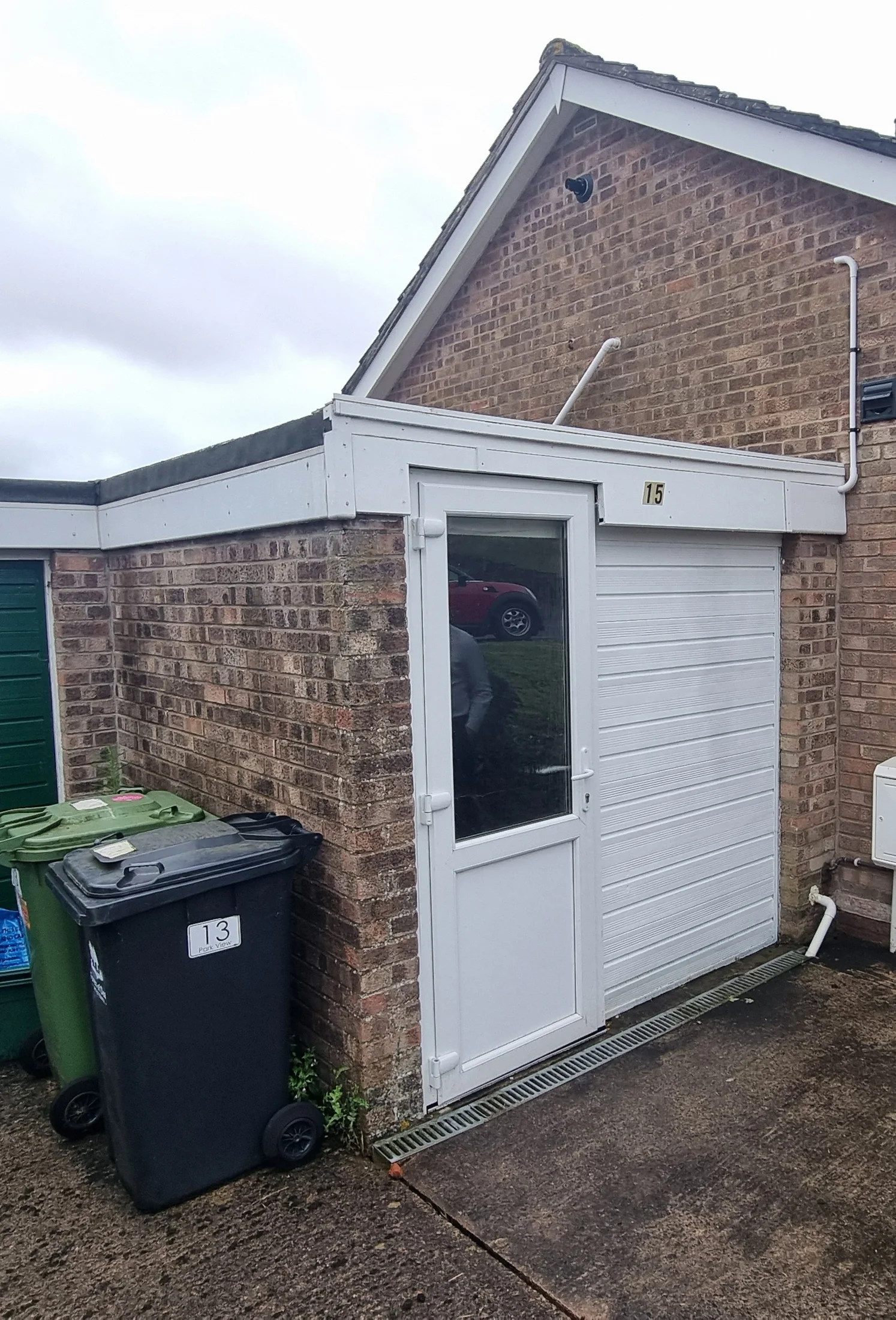Original garage before its conversion and enlargement