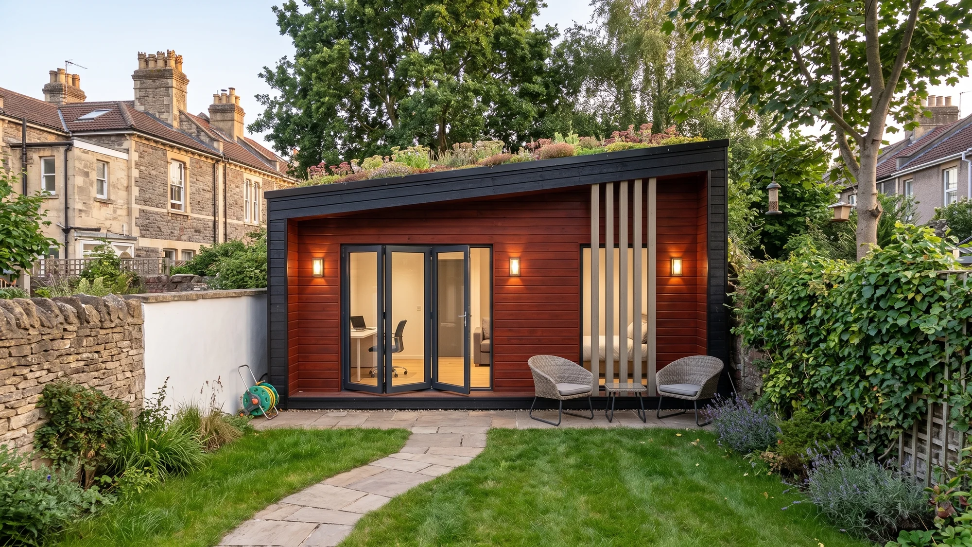 Timber-clad garden room in a Bristol garden